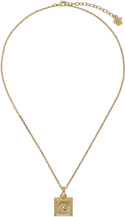 Shop Versace Gold Medusa Necklace In 3j000 Oro