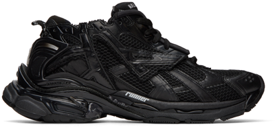 Shop Balenciaga Black Runner Sneakers In 1000 Black