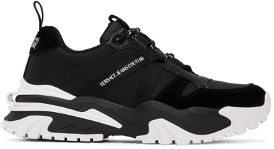 Versace Jeans Couture Black & White New Trail Trek Sneakers In E899 Black |  ModeSens