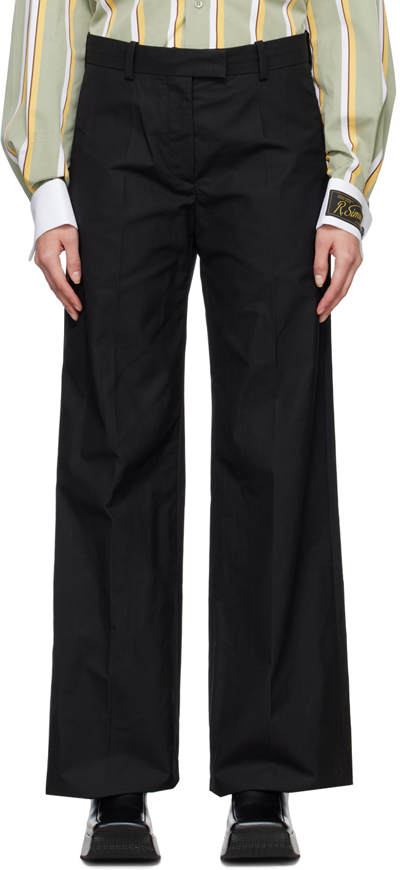 Shop Raf Simons Black Classic Trousers In 0099 Black