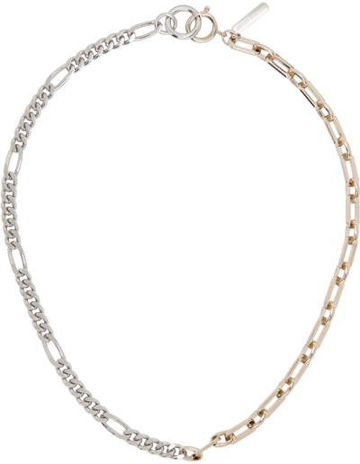 Shop Justine Clenquet Gold & Silver Vesper Necklace In Silver Gold