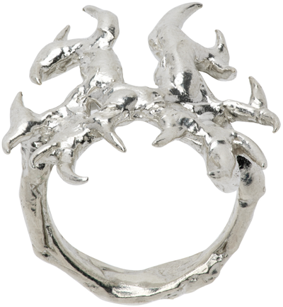 Shop Harlot Hands Ssense Exclusive Silver Druid Ring