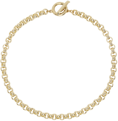 Shop Laura Lombardi Gold Isa Necklace In Brass