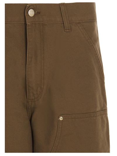 Shop Carhartt Double Knee Pants In Brown