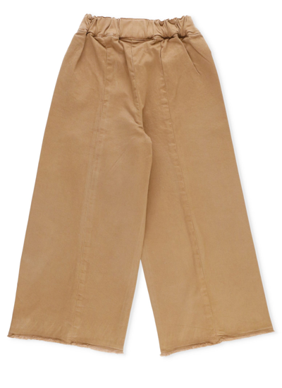 Shop Il Gufo Cotton Trousers In Brown