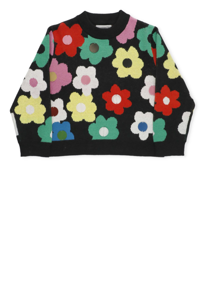 Shop Stella Mccartney Inlay Flowers Sweater In Colourful