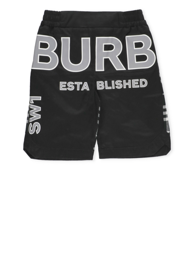 Shop Burberry Zion Bermuda Shorts In Black