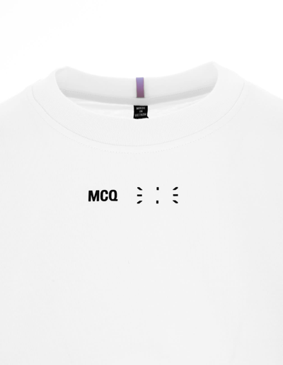 Shop Mcq By Alexander Mcqueen Woman White T-shirt With Logo In Bianco