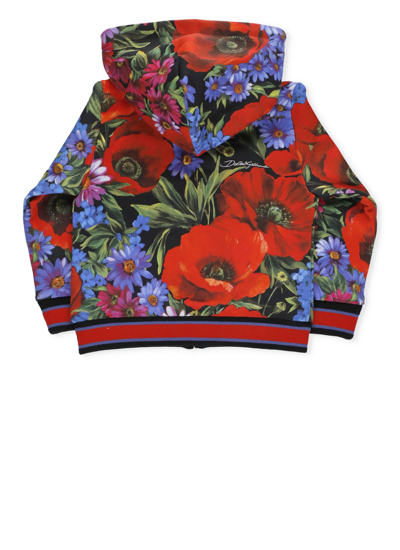 Shop Dolce & Gabbana Sweatshirt With Meadow Print In Prato Fdo.nero
