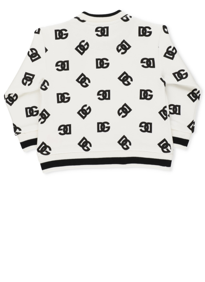 Shop Dolce & Gabbana Sweatshirt With Logo In Dg Nero Fdo.b.natur.