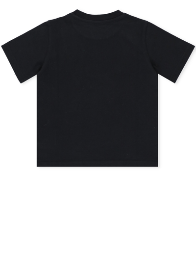 Shop Moncler T-shirt With Logo And Print In Black