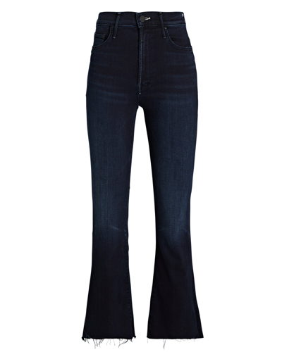 Shop Mother The Insider Crop Step Fray Jeans In Night Tripper