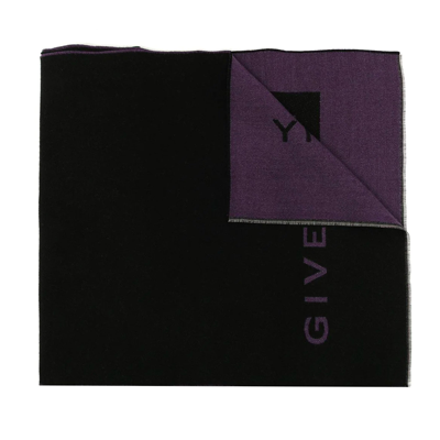 Shop Givenchy 4g Logo Knitted Scarf In Black