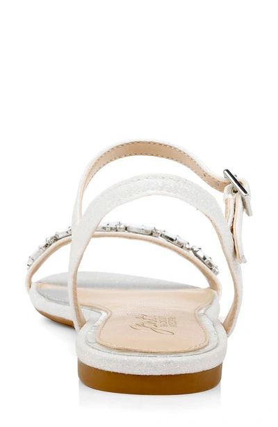 Shop Jewel Badgley Mischka Danica Sandal In White Glitter