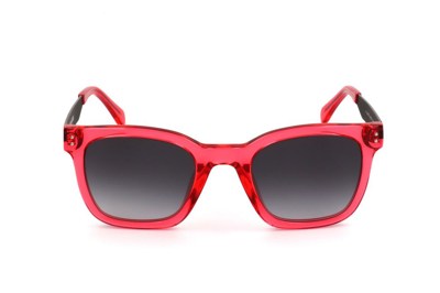 Shop Zadig & Voltaire Square Frame Sunglasses In Red