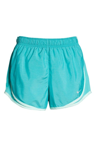 Shop Nike Dri-fit Tempo Running Shorts In Washed Teal/ Wolf Grey