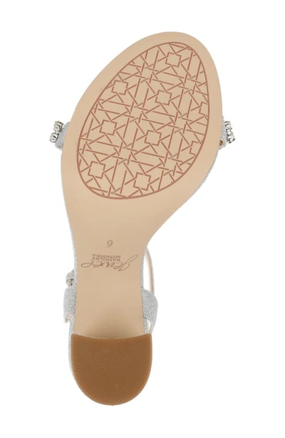 Jewel Badgley Mischka Dee Ankle Strap Sandal In Silver Glitter