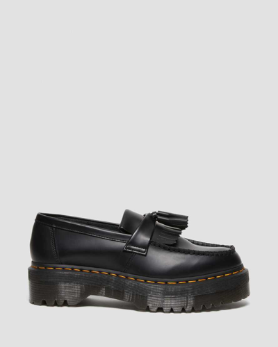 Dr. Martens' Adrian Leather Platform Tassel Loafers In Schwarz