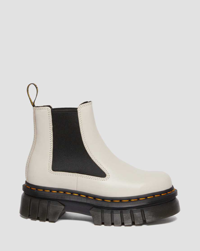 Shop Dr. Martens' Audrick Nappa Leather Platform Chelsea Boots In Creme/grau
