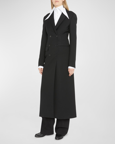 Shop The Row Evy Tailored Pea Coat In Black