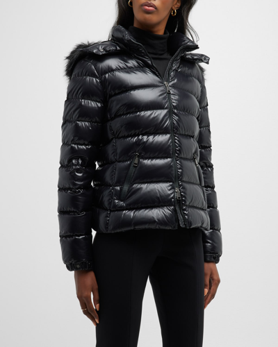 Shop Moncler Badyf Puffer Coat In Black