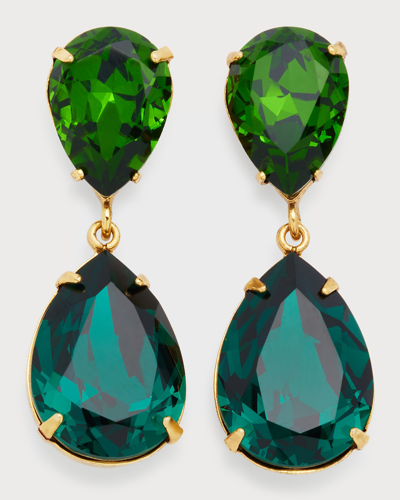 Shop Jennifer Behr Judy Drop Earrings In Emerald