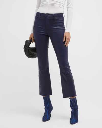 Shop L Agence Kendra High-rise Crop Flare Jeans In Cappuccino