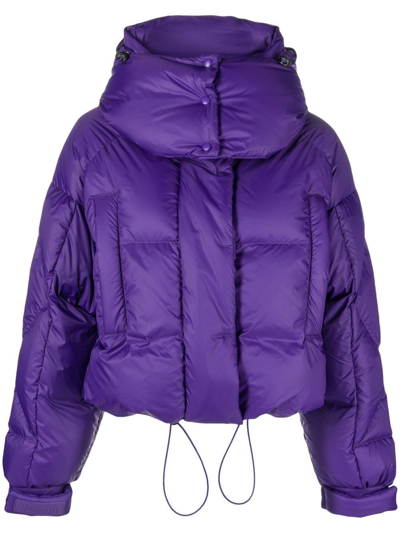 Shop Bacon Puffa Ring Nylon Down Jacket In Purple