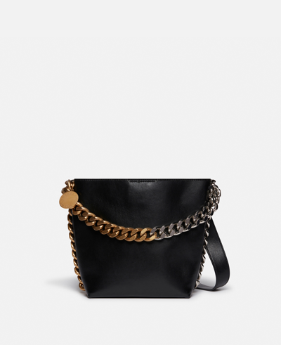 Shop Stella Mccartney Frayme Bucket Bag In Black