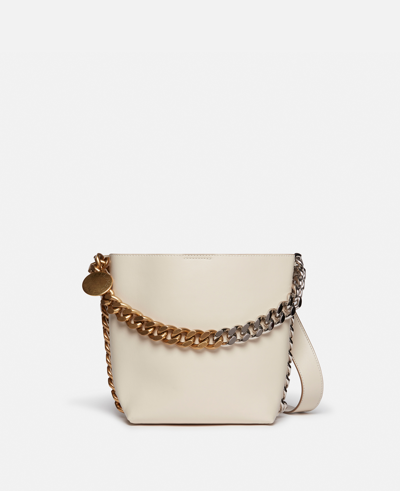 Shop Stella Mccartney Frayme Bucket Bag In Pure White