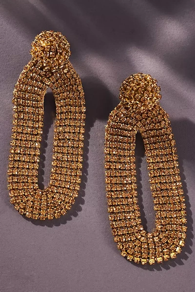 Shop Deepa Gurnani Shyna Earrings In Gold