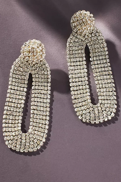Shop Deepa Gurnani Shyna Earrings In Silver