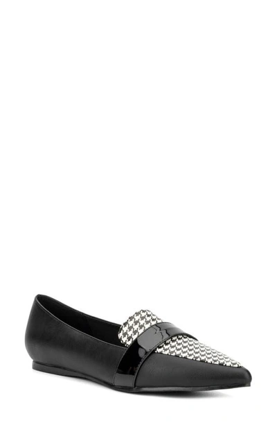 New York And Company Women's Verity Loafers Women's Shoes In Black/ White