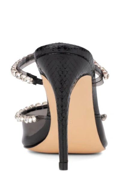 New York And Company Fatima Crystal Embellished Lucite Pump In Black