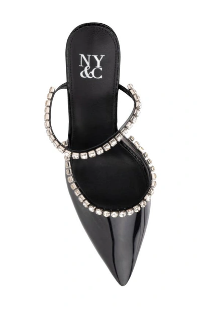 New York And Company Fatima Crystal Embellished Lucite Pump In Black