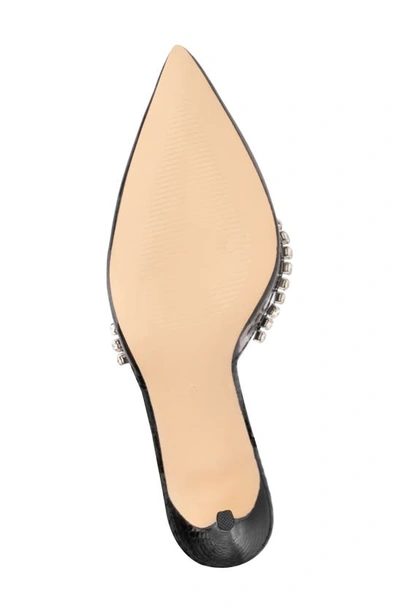 New York And Company Fatima Crystal Embellished Lucite Pump In Black