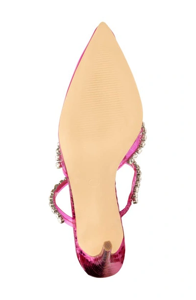 Shop New York And Company Fatima Crystal Embellished Lucite Pump In Pink