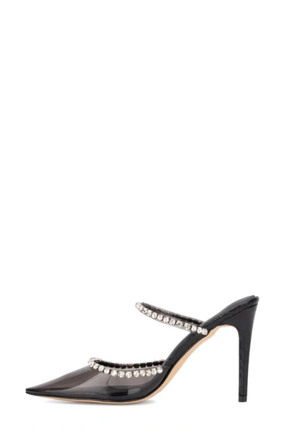 New York And Company Fatima Crystal Embellished Lucite Pump In Black