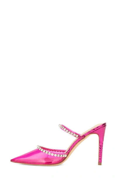 New York And Company Fatima Crystal Embellished Lucite Pump In Pink