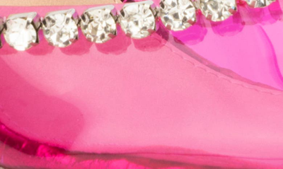 New York And Company Fatima Crystal Embellished Lucite Pump In Pink