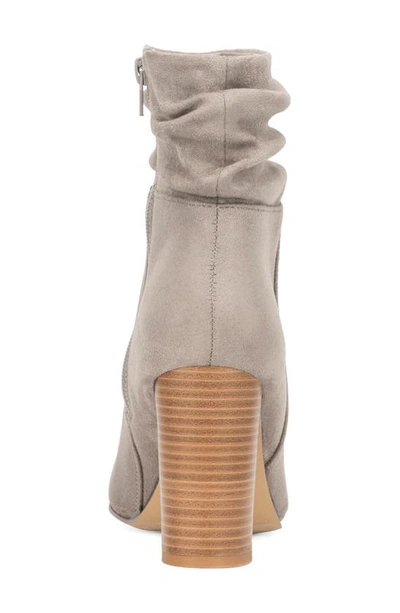 New York And Company Sandy Ruched Bootie In Grey