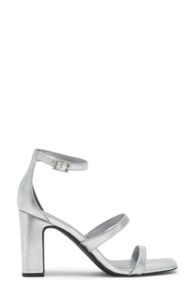 Nordstrom Rack Adelaide Block Heel Sandal In Silver Metallic | ModeSens