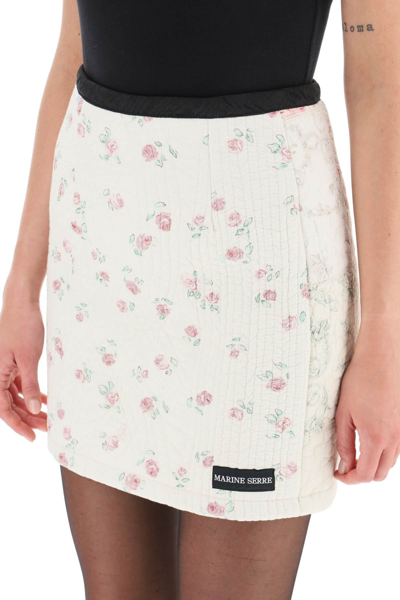 Shop Marine Serre Boutis Mini Skirt In White
