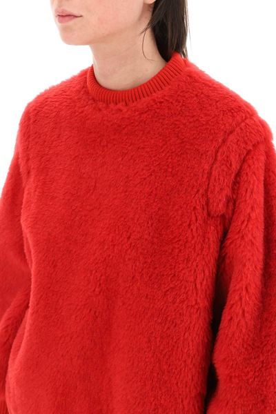 Shop Max Mara 'carmine' Sweatshirt In Wool And Alpaca Teddy