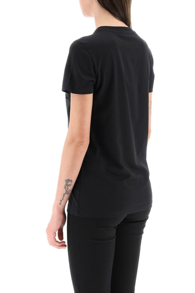 Shop Max Mara 'darling' T-shirt With Rhinestones In Black