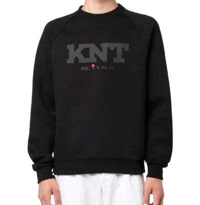 Shop Kiton Men's Black Other Materials Sweatshirt