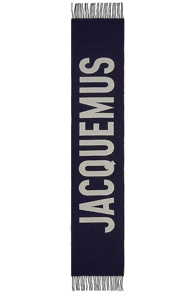 Shop Jacquemus L'echarpe  In Navy