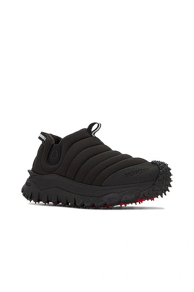 Moncler Trailgrip Après Quilted Shell Slip-on Sneakers In Black