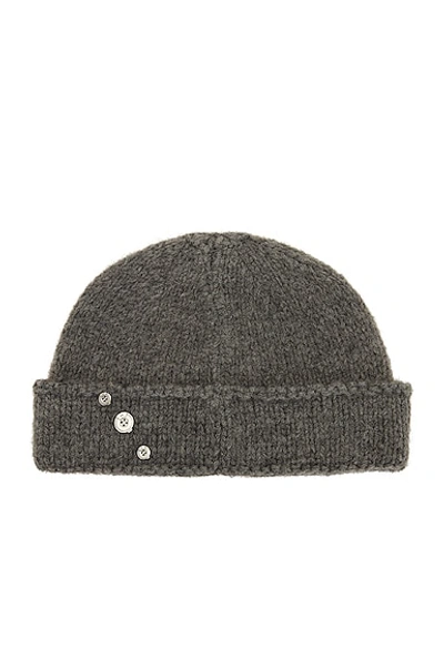 Shop C2h4 Parallel Spot Knit Covert Beanie In Fogged Gray