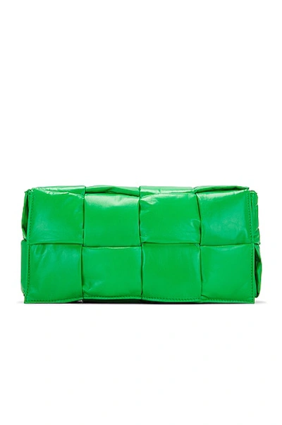 Bottega Veneta Medium Cassette Padded Messenger In Parakeet & Silver
